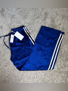 NWT DONNI. The Silk Stripe Crop Pull-On Pants